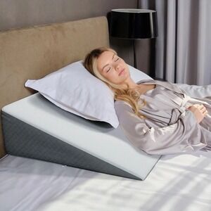 Kolbs Extra Wide Bed Wedge Pillow for Sleep 7.5" Height, Gray